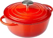 Pyrolux Pyrochef Cast Iron Casserole/French Oven 20 cm/2 Litre, Chilli Red