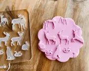 Forest Wild Animals Wolf Snake Deer Rabbit - Embosser Stamp for cookies