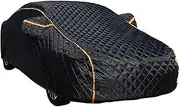 Car Cover Vehicle Covers, 3-Layer Heavy Thicken Car Covers, All-Weather Protection Anti-Hail Car Cover, Car Cover Compatible with Car Subaru (Color : Black, Size : Impreza)