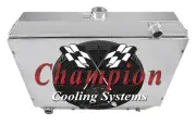 4 Row ER Champion Radiator W/ 16" Fan and Shroud for 1970 - 1974 Mopar Big Block
