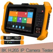 8K CCTV 8inch Tester For IP Camera Support 8MP CVI TVI AHD SDI IP POE DC12V 3A