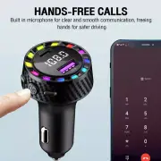 Bluetooth 5.3 Dual USB Car Wireless FM Transmitter Adapter PD Charger Hands-free