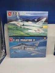 2 AMT AIRCRAFT FIGHTER JETS Models Sealed Phantom II EUROPEAN EFA Model Kits