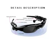 Smart Glasses High Fidelity UV Resistant Binaural Bluetooth-compatible5.0 Trendy Audio Sunglasses for Driving