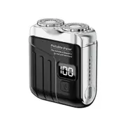 Black Magnetic Electric Shaver Mini Rechargeable Portable Washable Beard Razor for Men Super Clean