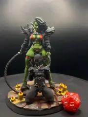 NEW-Female Orc Dominatrix. Warhammer DnD D&D Dungeons and Dragons Pathfinder RPG