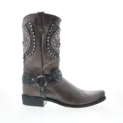 Dingo War Eagle Studded Square Toe Boot DI-851 Mens Gray Western Boots