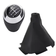 For Mazda 3 BK Facelift 2006-2012 6-Gang Gear Knob Chrome + Schaltmanschette (for: Mazda)