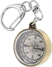 [GAROZATION] Compass Keychain Hiking Backpack with Compass Working Compass Compass Small Compass Gold Compass Pocket Compass Key Chain Women Small Brass Compass Foldable Car Compass Moryen