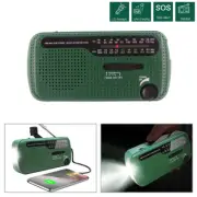 Portable 1200mAh USB Charger FM/AM/SW Solar Hand Crank Radio Emergency Alarm
