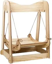 FmtwPhn Wooden Cat Hammock Swing, Wooden Cat Hammock Bed - Kitten Hanging Bed, Cat Hammock Bed, Pet Sleeping Bed Furniture, Suitable for Puppies, Rabbits and Small Pets