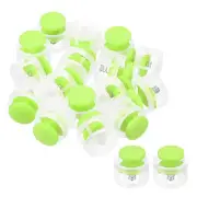 60Pcs 0.6" Dia Cord Locks Double Hole Stopper Fluorescent Green