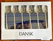 6 Dansk Silhouette Stainless Steel 18/10 China Grapefruit Orange Spoons Flatware