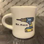 Life is Good *NEW* MR. FIXIT handyman DIY ceramic diner style coffee mug heavy