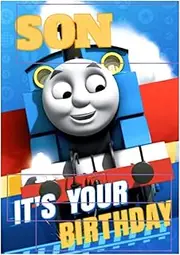 Birthday thomas the tank engine son card