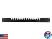 16 Port Fully Loaded F-Type Coaxial Patch Panel - 1U