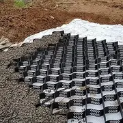 Outdoor Geo Gravel Grid for Erosion Protection Slope Stabilization Flat Areas, 2in Permeable Geocells Polyethylene, 8000 LBS Support (Size : 5m x 6m (16.5ft x 20ft))