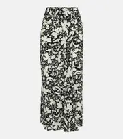 [Stella McCartney] Stella McCartney Printed silk midi skirt AU 2 multicoloured