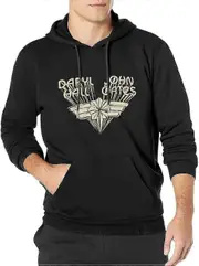 Hall & Oates Logo Hoody With kangaroo Pocket Sweatershirt, Hoodie High quality smooth lines L