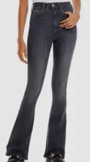 $218 7 For All Mankind Women Black Skinny Bootcut Jeans Pants Size 27