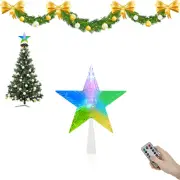 Christmas Star Tree Topper, Color Changing with Remote Controller 3AA Battery Po