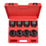 Tekton Impact Socket Set 3/4" Hand Tool Intermediate W/6 Point Shallow Black/Red
