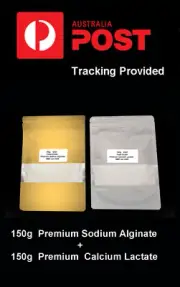 Food grade Premium Sodium alginate and Calcium Lactate ( 150g +150g)