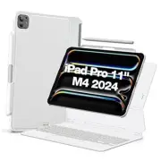 Magic Keyboard Compatible Case for iPad Pro 11 Inch 2024 M4, Slim Magnetic