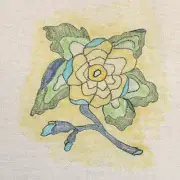 TONI MCKELLEY HAND PAINTED NEEDLEPOINT CANVAS: FLOWER BM