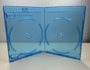 (25x) Double Disc Storage Empty Cases Blu-ray CD DVD Plastic Holder 11mm BlueBox