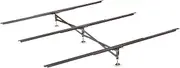 Glideaway X-Support Bed Frame Support System GS-3 XS Model - 3 Cross Rails and 3 Legs - Strong Center Support Base for Full Queen and King Mattress Box Springs and Bed Foundations