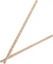 Vaguelly 1 Pair Rock Band Rhythm Sticks Heavy-duty Wooden Drumsticks with Reinforced Tips for Studio Recording Sessions Durability