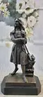 Art Deco Handcrafted Joan Of Arc Bronze Masterpiece Classic Artwork Figurine Art