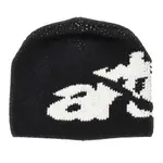 [ARTE] ARTE Knitted beanie hat with jacquard logo Man One Size One Size Black