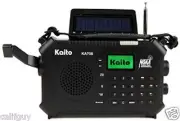 NOAA Alert AM/FM Radio W/ Bluetooth Solar Crank, LED, USB AC Adapter New KA700