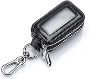 Leather Key Case Key Fob Case for Men Car Key Holder Bag Keychain Zipper Bag Keychain Case Wallet Key Chain Hooks Case Cover Pocket