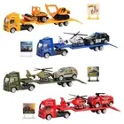 Crane Trailer Tow Truck Toy,Friction Powered Toy Educational Toys,Pull Back