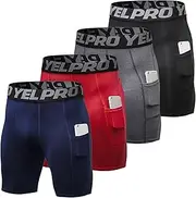 [Generic] Packs Men Shorts Active Workout Under with Pocket