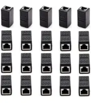 RJ45 Coupler Cat7/Cat6/Cat5e Ethernet Network Cable Extender Connector 20 Pack