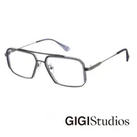 在飛比找momo購物網優惠-【GIGI Studios】個性飛行員光學眼鏡(灰 - NE