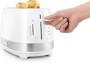 [De'Longhi] Active Line 2-slot toaster, reheat, defrost & 6 browning settings, removable crumb tray, CTLA2003.W, White