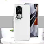 Protective Case Compatible with Oppo Reno 10 5G Case,Slim Liquid Silicone Case,3 Layers Full Covered Soft Gel Rubber Case Protective Cover with Anti-Scratch Soft Microfiber Lining Case Shell Cover(Whi