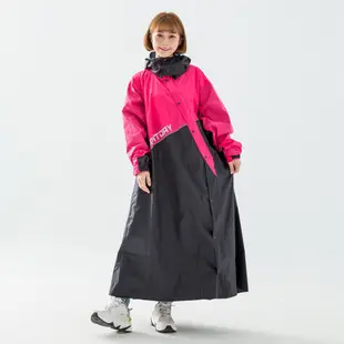 BrightDay X武士斜開連身式雨衣 黑桃 雨衣 連身雨衣 一件式 《比帽王》