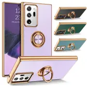 For Samsung Galaxy Note 20 Ultra Shockproof Ring Stand Holder Rugged Case Cover