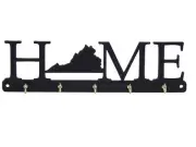Virginia Home State Shape Key Holder Hanger Rack Hooks Housewarming Wall Gift