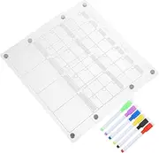 Tofficu 1 Dry Erase Board for Fridge Clear Acrylic Memo Board with Markers Reusable Weekly Planner for Office Home School Easy to Clean Organize Your Schedule Efficiently
