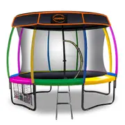 Kahuna 16ft Trampoline Safety Net Spring Rainbow Pad Cover Mat Roof Shoe Bag