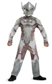 Disguise Overwatch Genji Classic Costume Jumpsuit & Mask Child Size S 4-6