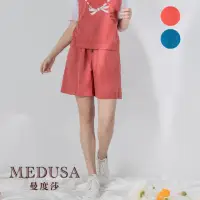 在飛比找momo購物網優惠-【MEDUSA 曼度莎】現貨-寬口抽繩運動風棉短褲 - 2色