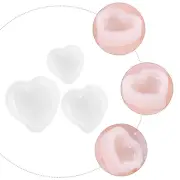 3 Pcs Moulds Making Mini Heart Cake Pan Peach Silicone Mold Soap Molds